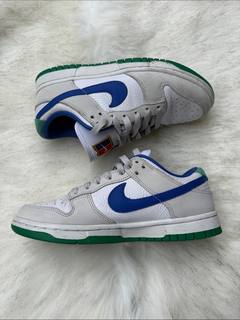 Nike Dunk Low “Tennis Classic” Sneaker with Blue Shoe Laces